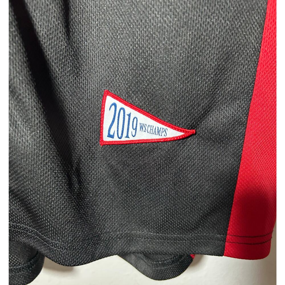 Washington Nationals 2019 MLB World Series  Black Baseball Jersey #8 Moore Sz Ld - Picture 4 of 11